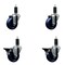 Service Caster 3.5'' Solid Poly Wheel Swivel 1-1/4'' Expanding Stem Caster Set 2 Brakes, 4PK SCC-EX20S3514-SPUS-2-PLB-2-114 - alternate 1